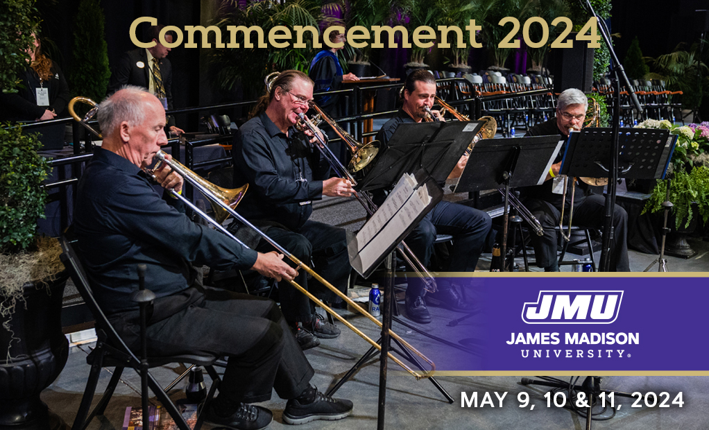 MJB performs ceremonial music for all eight JMU commencement services